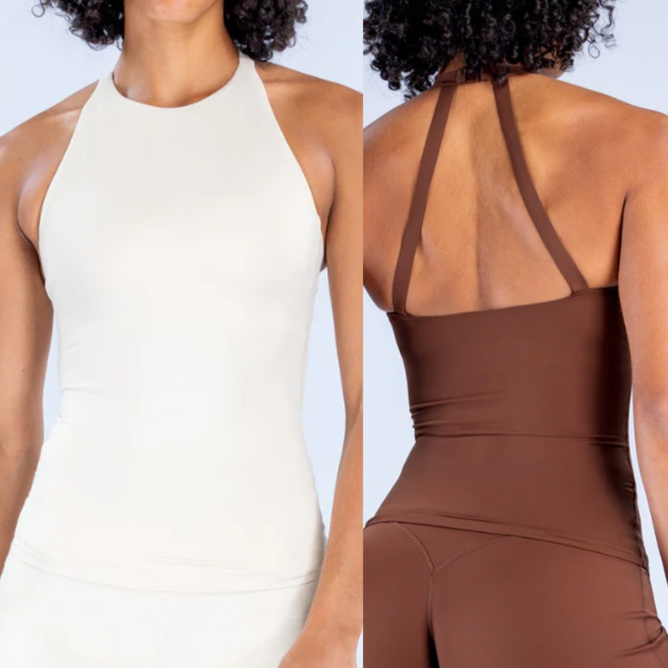 Damen Neckholder-Tanktop mit i – Pilates Yoga Wear Bewertung und Preis